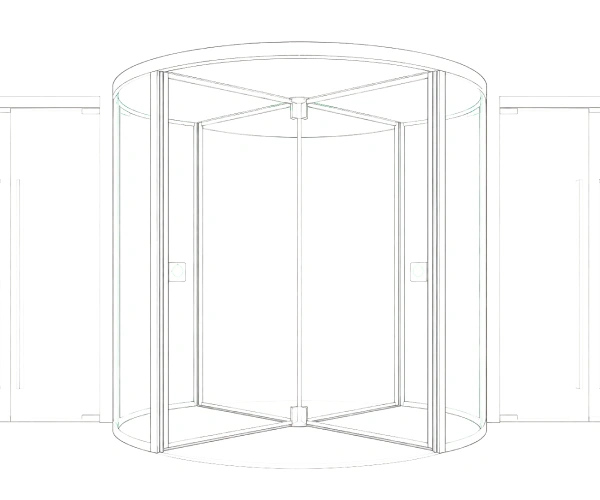 architectural revolving door entrance